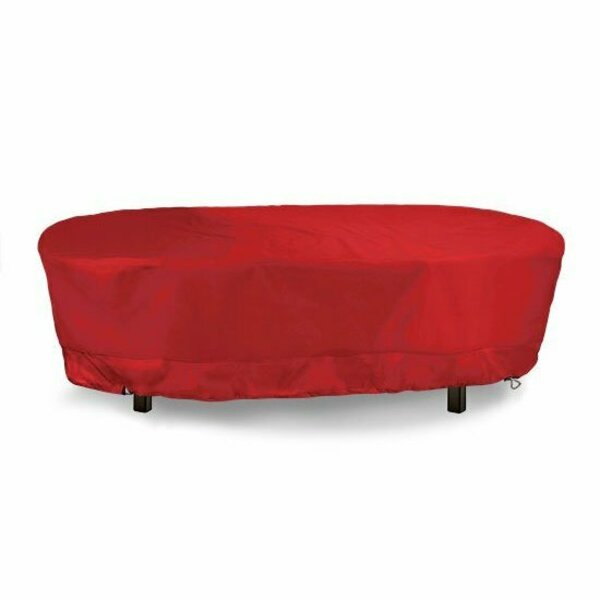 Eevelle Meridian Oval Table Cover, Red, 96 in L x 42 in W x 25.5 in H MDTOVCXM-RED